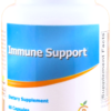 A bottle of Immune Support: Clinical Applications, featuring the MycoActive formula, sits on a clean, professional background. The label highlights its purpose for adaptive immune support, fatigue reduction, and stress resilience. Designed with six mushroom extracts, the supplement is formulated to balance inflammation and strengthen the immune system against environmental and microbial challenges.