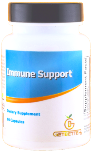 A bottle of Immune Support: Clinical Applications, featuring the MycoActive formula, sits on a clean, professional background. The label highlights its purpose for adaptive immune support, fatigue reduction, and stress resilience. Designed with six mushroom extracts, the supplement is formulated to balance inflammation and strengthen the immune system against environmental and microbial challenges.