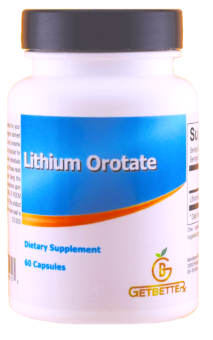 Get BetteRx Lithium Orotate - Natural mental health support supplement with 4.8 mg elemental lithium per capsule