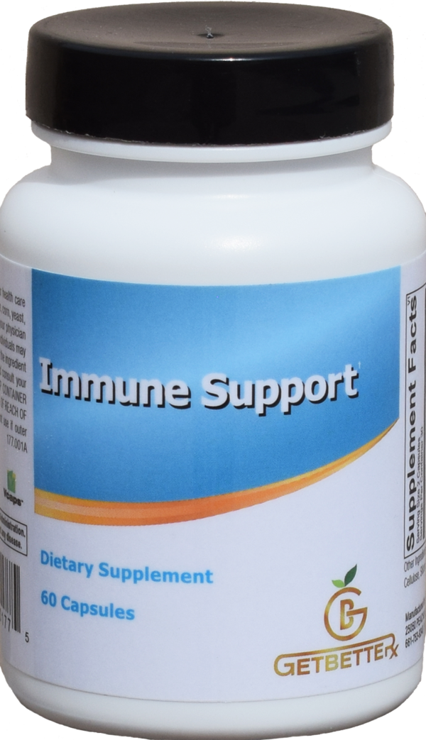 A bottle of Immune Support: Clinical Applications, featuring the MycoActive formula, sits on a clean, professional background. The label highlights its purpose for adaptive immune support, fatigue reduction, and stress resilience. Designed with six mushroom extracts, the supplement is formulated to balance inflammation and strengthen the immune system against environmental and microbial challenges.