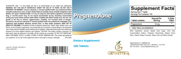 Get BetteRx Sublingual Pregnenolone - Supports hormonal balance and cognitive function