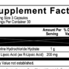 Blood Sugar Synergy Complex Supplement Facts – Clinically Formulated with Berberine HCl (1000mg) and Alpha Lipoic Acid (ALA, 200mg) | Supports Healthy Blood Sugar, Cholesterol, and Metabolic Function | Detailed Ingredients and Dosage Information