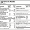 Supplement Facts for Metabolic Multi: Serving size 2 capsules. Key ingredients include Acetyl L-Carnitine (500 mg), Alpha Lipoic Acid (200 mg), N-Acetyl Cysteine (300 mg), Green Tea Extract (150 mg), Broccoli Seed Extract (100 mg), and Resveratrol (50 mg). Other ingredients: cellulose, magnesium stearate, silica. Free from gluten, yeast, artificial colors, and flavors. Suggested use: 2-4 capsules daily, or as directed by a healthcare professional.